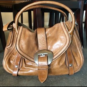 Francesco Biasia Cognac Leather Handbag